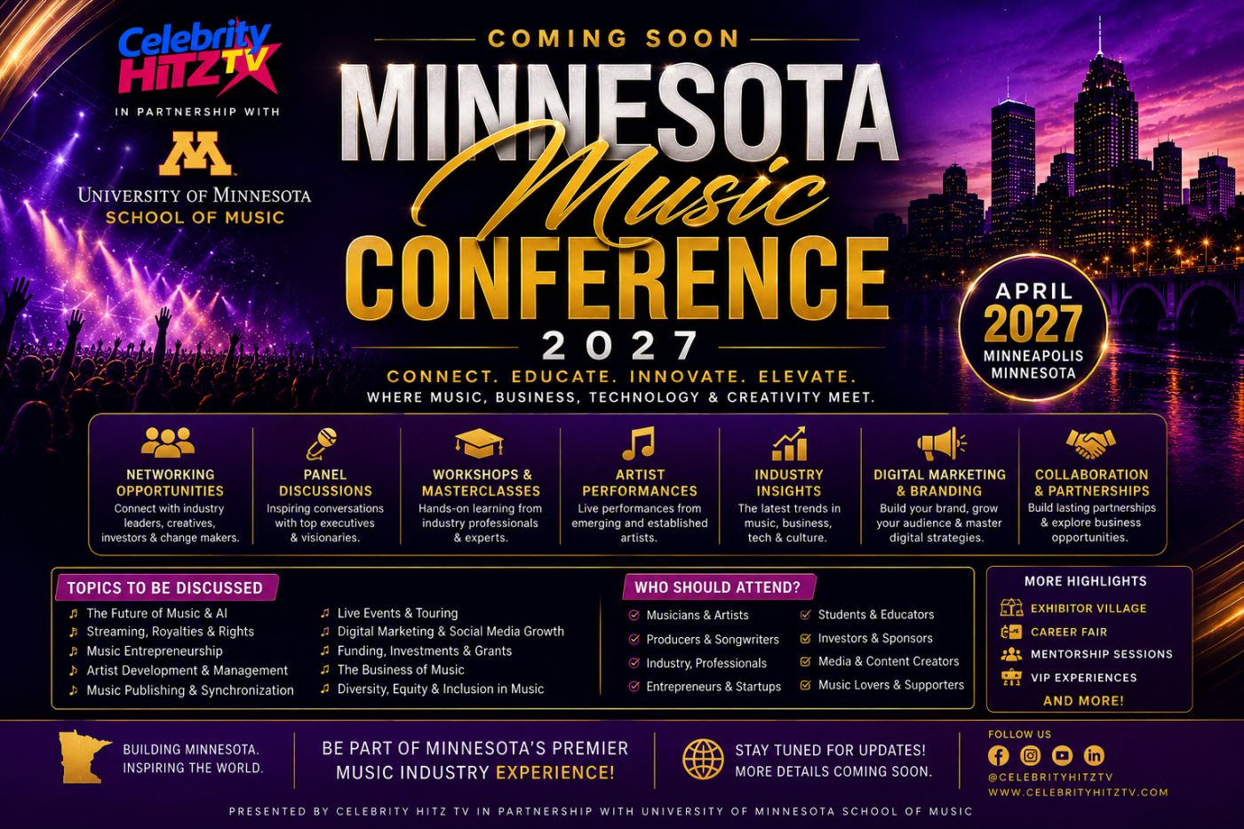 Minnesota Music Conference 2027 official event poster